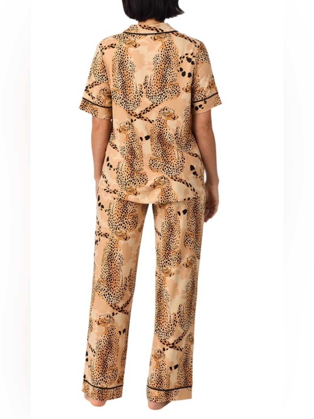 Room Service Women's Short Sleeve Notch Collar Pajama Set - Picture 3 of 8